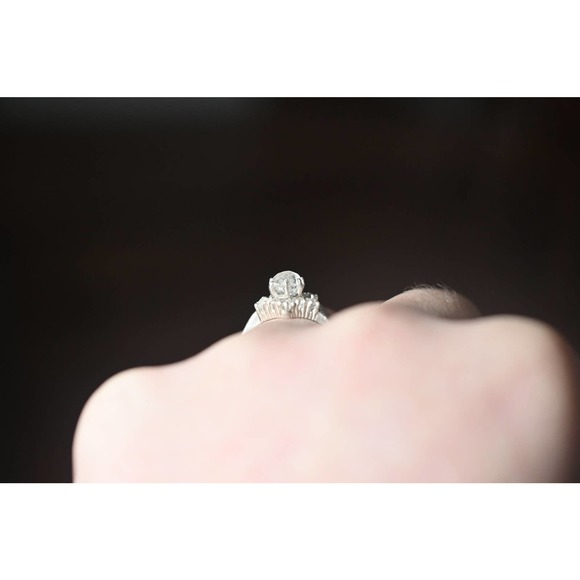 Engagement rings set, raw diamond ring, raw stone ring, alternative enga… - Picture 5 of 5